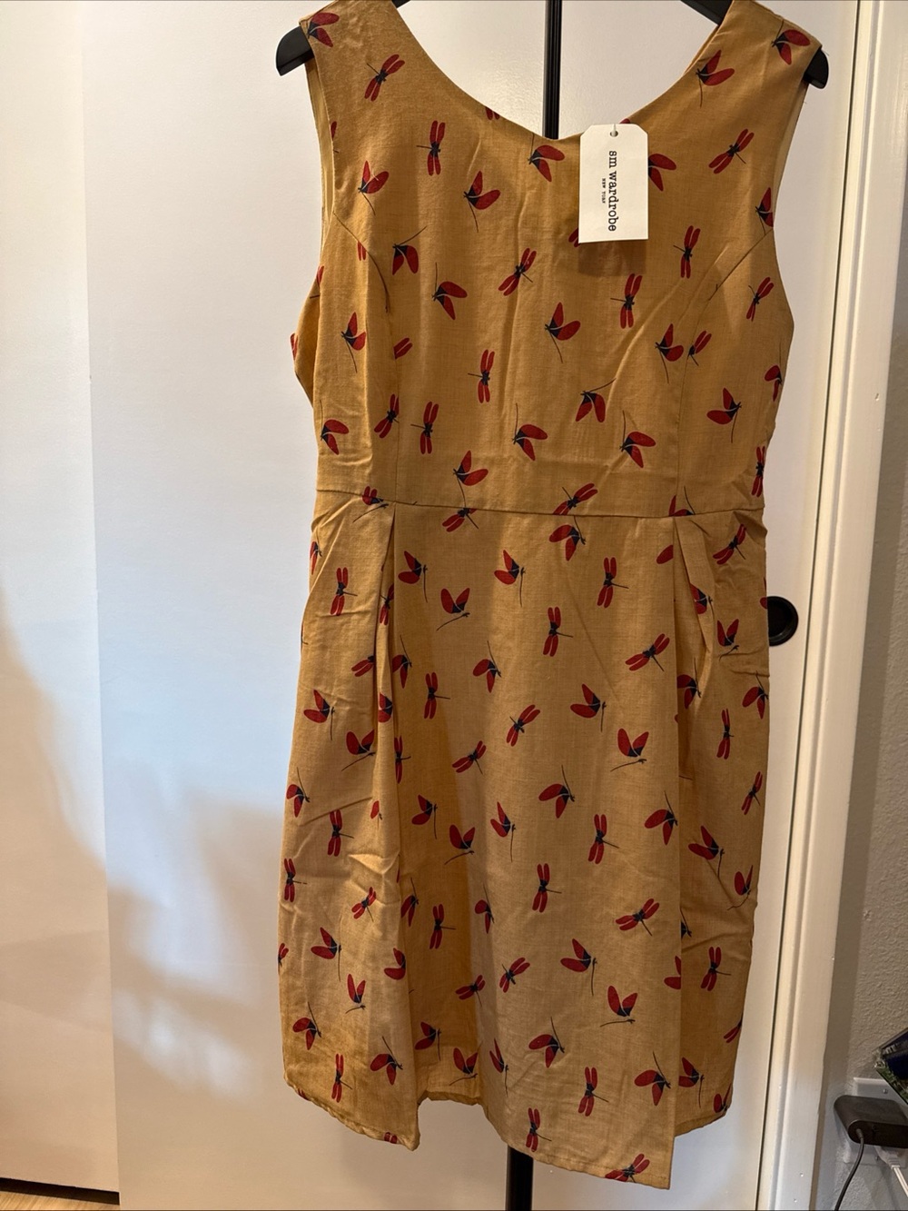 Women's Mini Dress in Mustard with Red Print - Everlane